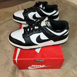 Nike Womens Black & White Low Dunks